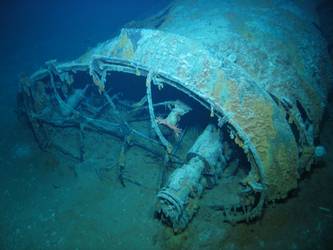 Aft funnel on seabed